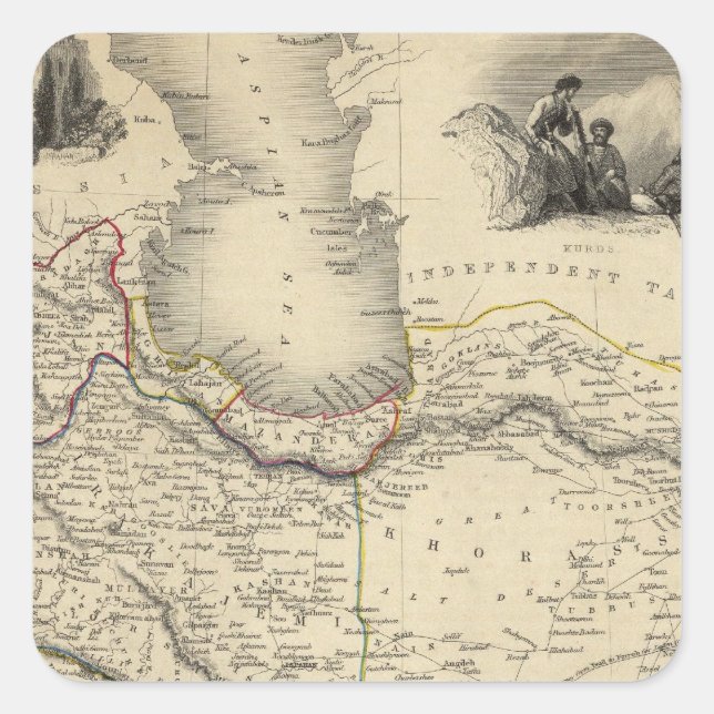 Pegatina Cuadrada Persia 6 (Anverso)