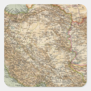 Pegatina Cuadrada Persia, Afganistán