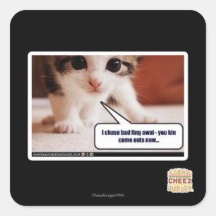 Pegatina Cuadrada Persigo a los aficionados al golf