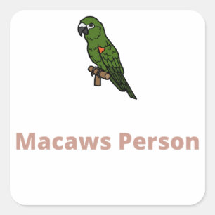 Pegatina Cuadrada Persona de Macaws - Macaws