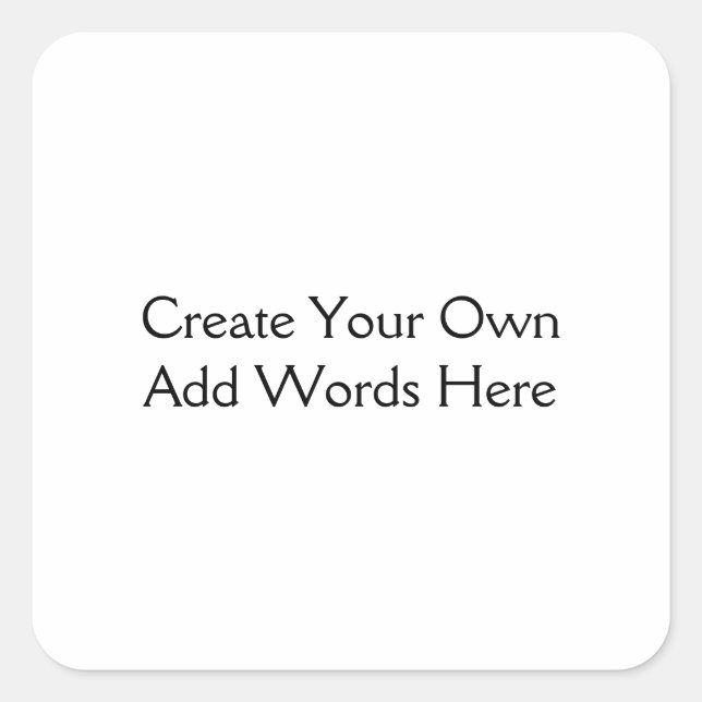 Pegatina Cuadrada Personal o empresa crea su propio DYI Square (Anverso)