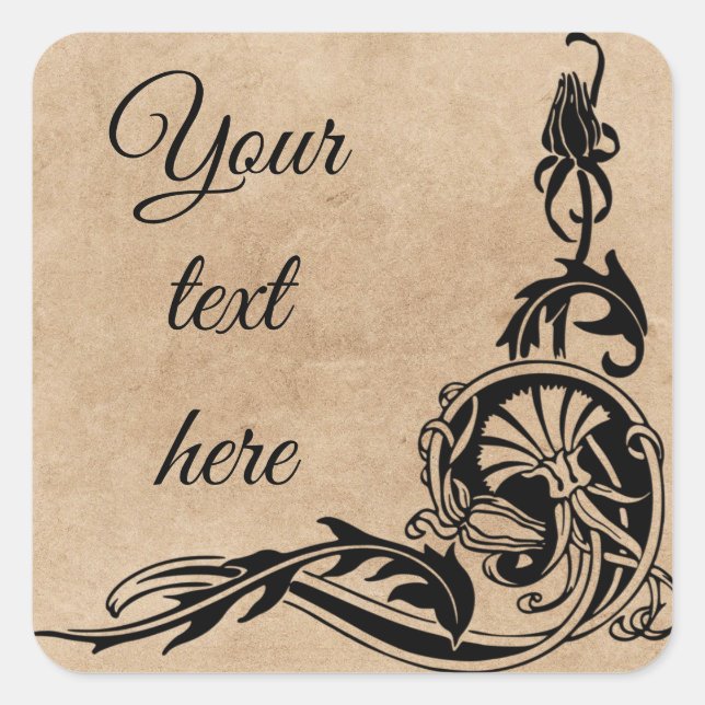 Pegatina Cuadrada Personaliza tus propias pegatinas / etiquetas Art  (Anverso)