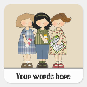 Pegatina Cuadrada Personalizable de apuestas de Bingo Buddies pegati