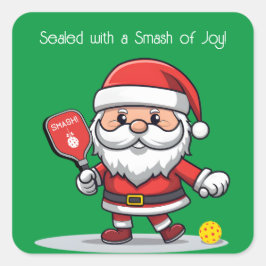 Pegatina Cuadrada Personalizable 🎅 Navidades pickleball