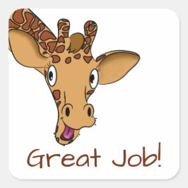 Pegatina Cuadrada Personalizable personalizado Giraffe