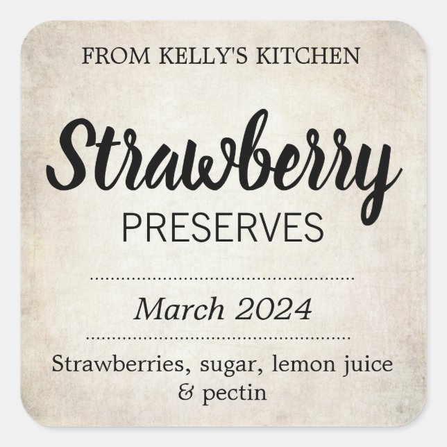 Pegatina Cuadrada Personalizable Preserve BL_01sq (Anverso)