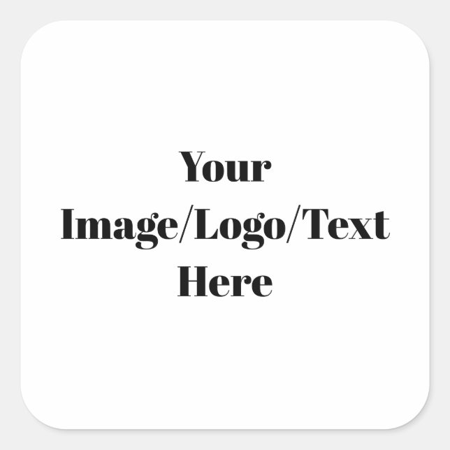Pegatina Cuadrada Personalización o Personalizar (Anverso)