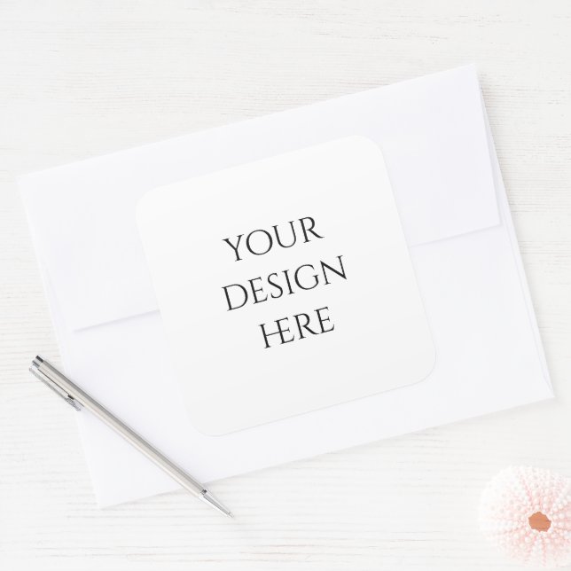 Pegatina Cuadrada Personalización o Personalizar (Sobre)