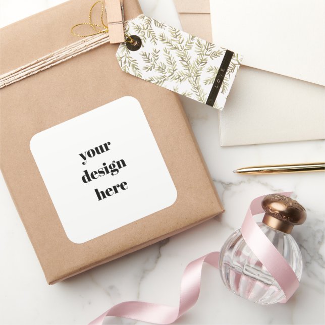 Pegatina Cuadrada Personalizado (Regalar)