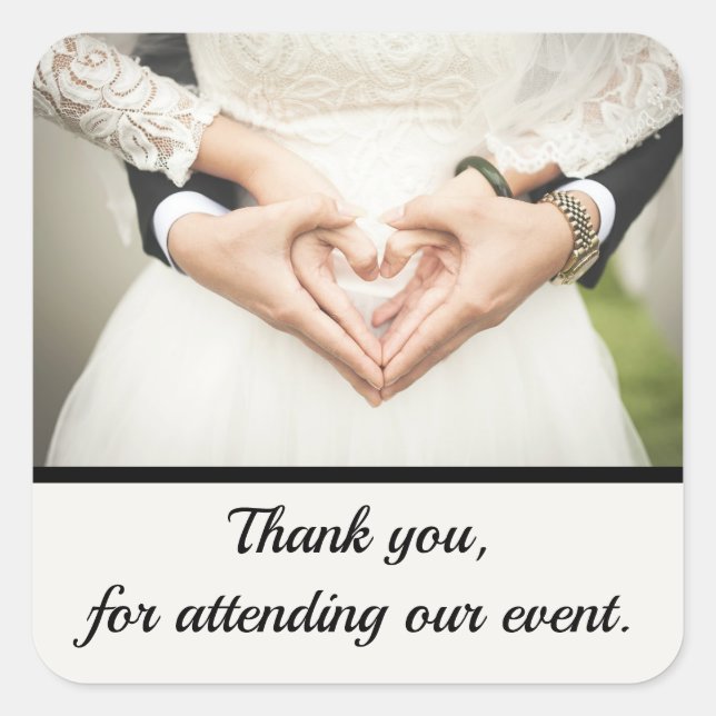 Pegatina Cuadrada Personalizado. Añadir foto y texto. (Anverso)