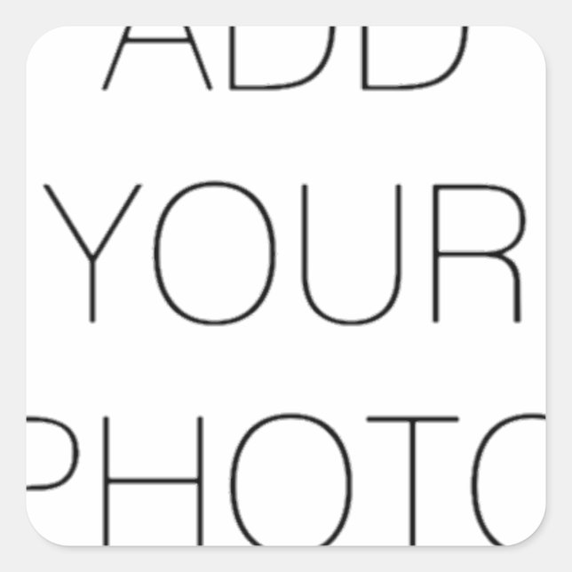 Pegatina Cuadrada Personalizado Añadir su propia foto o texto (Anverso)