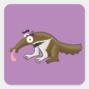 Pegatina Cuadrada Personalizado Anteater