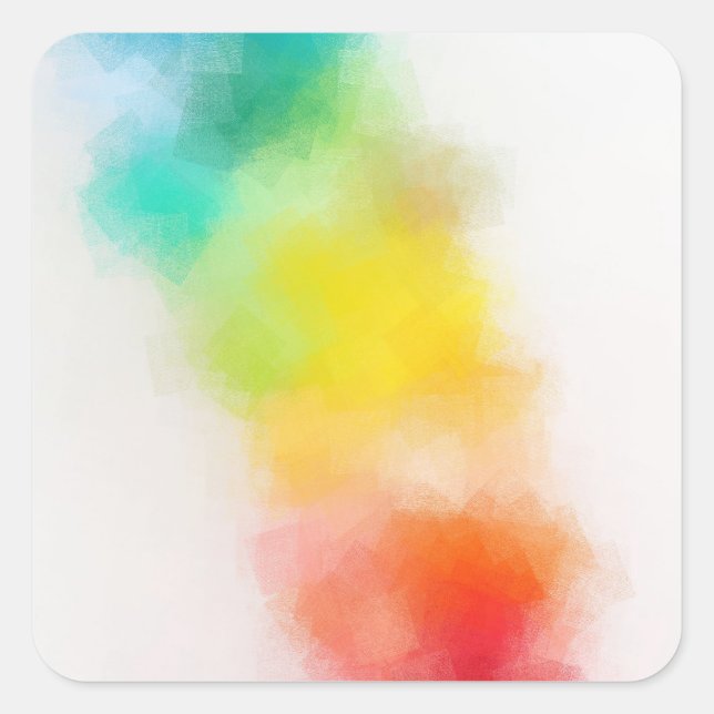 Pegatina Cuadrada Personalizado Blank Plantilla moderna Arte abstrac (Anverso)