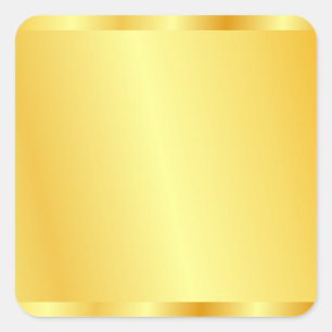 Pegatina Cuadrada Personalizado Blank Template Faux Gold Background