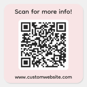 Pegatina Cuadrada Personalizado Buscar Más Información Código QR