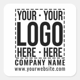 Pegatina Cuadrada Personalizado Business Logo Empresa Corporativa Gu