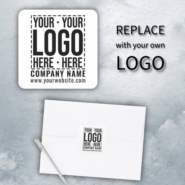 Pegatina Cuadrada Personalizado Business Logo Empresa Corporativa Gu (Subido por el creador)