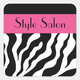 Pegatina Cuadrada Personalizado Business Zebra Pegatinas
