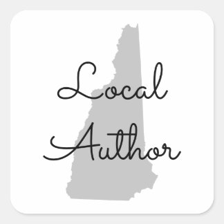 Pegatina Cuadrada Personalizado Colors New Hampshire Local Author