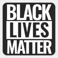 Pegatina Cuadrada Personalizado de Black Lives Matter