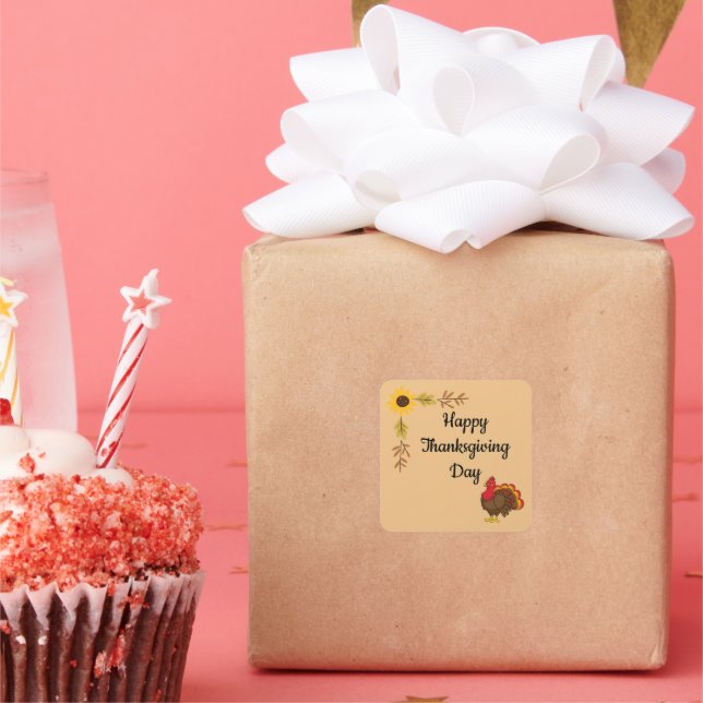 Pegatina Cuadrada Personalizado de la verdad Turquía (Fiesta)