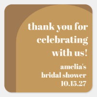 Personalizado del Arco Marrón Cálido Ducha Bridal 