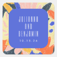 Personalizado del Boda botánico de Mod Blue Artsy