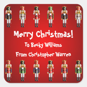 Pegatina Cuadrada Personalizado del Ejército de los Soldados de Jugu