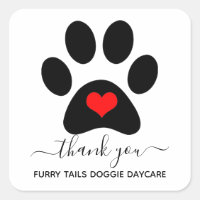 Personalizado Dog Paw Mascota Business Gracias Car