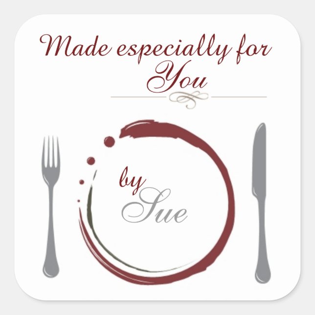 Pegatina Cuadrada Personalizado Especialmente para sus Pegatinas (Anverso)