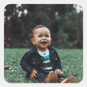 Pegatina Cuadrada Personalizado fotográfico personalizado moderno