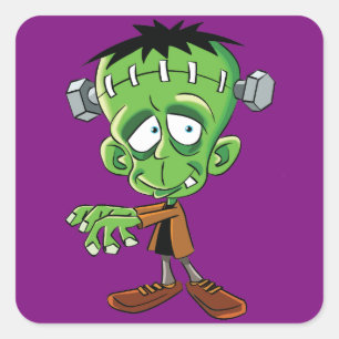 Pegatina Cuadrada Personalizado FRANKENSTEIN