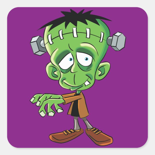 Pegatina Cuadrada Personalizado FRANKENSTEIN (Anverso)