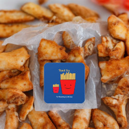 Pegatina Cuadrada Personalizado Fries