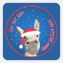 Personalizado Funny Donkey Santa Pun 2025