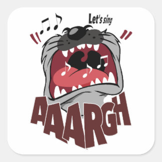 Pegatina Cuadrada Personalizado gracioso