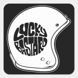 Pegatina Cuadrada Personalizado Helmet