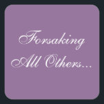 Pegatina Cuadrada Personalizado invita a Boda Lilac francés a recibi<br><div class="desc">Personalizado Invita a Boda Lilac francés a prometer Pegatinas de Sello para sobres - Pegatinas Lilac Franceses, Diseñadores Lilac y Bodas de sobres blancos coordinados en color - Compradores de novias normalmente investigan: ¿cómo determino los mejores stickers de boda para coincidir con mis invitaciones? Estos exquisitos Pegatinas de Invitar a...</div>