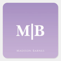 Personalizado Lilac Monograma Nombre
