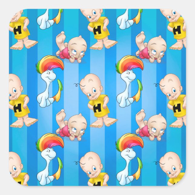 Pegatina Cuadrada personalizado lindo (Anverso)