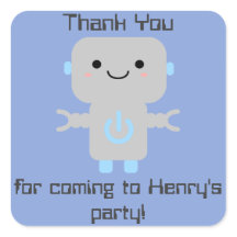 Personalizado lindo Robot Gracias