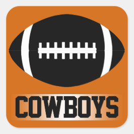 Pegatina Cuadrada Personalizado Nombre de equipo y Pegatinas de depo