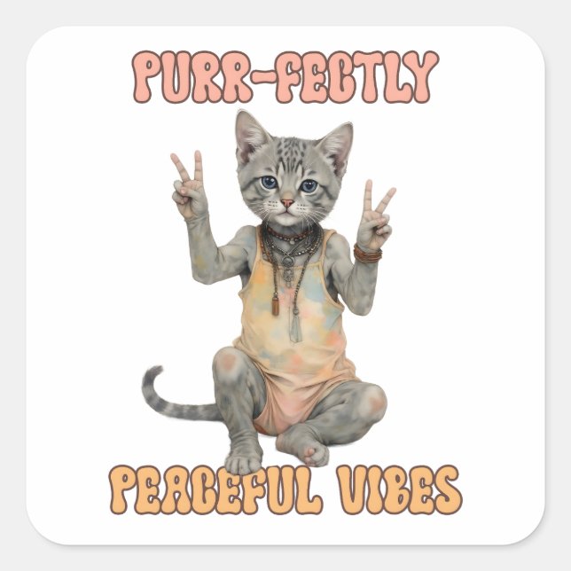 Pegatina Cuadrada Personalizado Personaliza A Búho Boho Hermoso Hipp (Anverso)