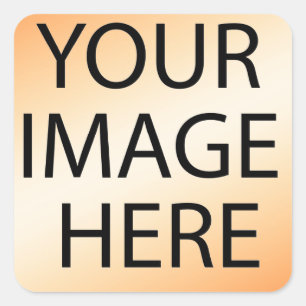 Pegatina Cuadrada Personalizado personalizado Su propia foto y texto