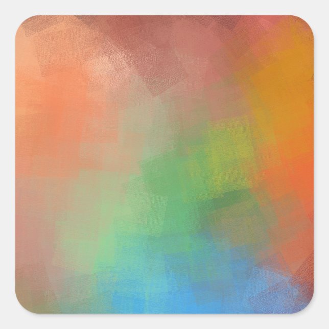 Pegatina Cuadrada Personalizado Resumen de modernidad Art Blank Plan (Anverso)