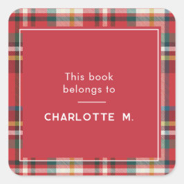 Pegatina Cuadrada Personalizado rojo personalizado colorido