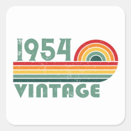 Pegatina Cuadrada Personalizado setenta años de 70 años