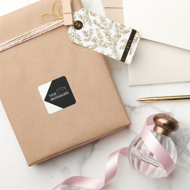 Pegatina Cuadrada Personalizado Template Business Company Crear su p (Regalar)