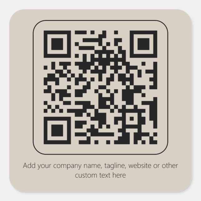 Pegatina Cuadrada Personalizado Texto Pastel Creamy Vainilla Código  (Anverso)