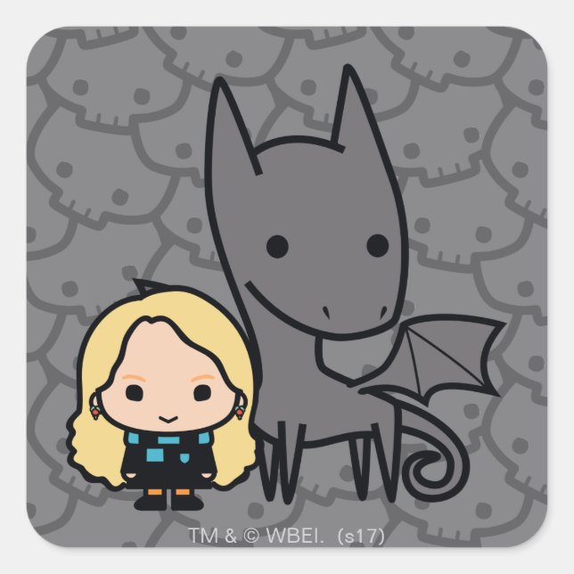 Pegatina Cuadrada Personalizado Thestral and Luna Character Art (Anverso)